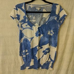 American eagle outfitters blue and white shirt
